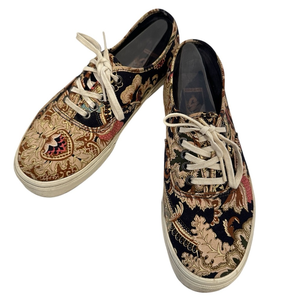Vans Authentic Paisley CA Royal Paisley Canvas Sneakers Size Men 8.5 Women 10
